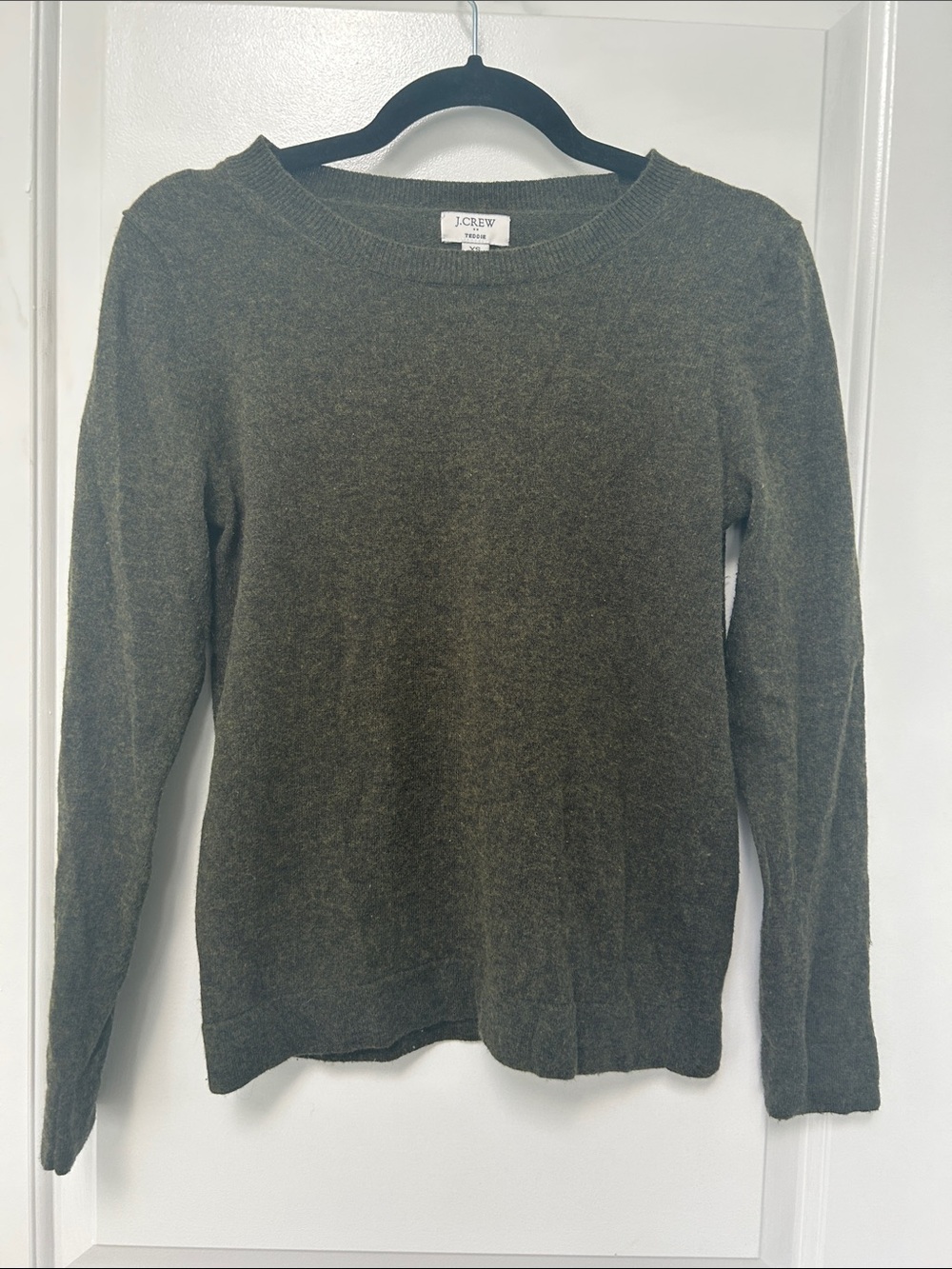 J. Crew Factory Olive Crewneck Sweater